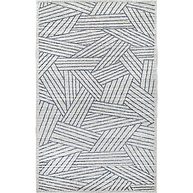 nuLOOM Contemporary Striped Blanca Area Rug, 6&#39; 7" x 9&#39;, Blue. View a larger version of this product image.