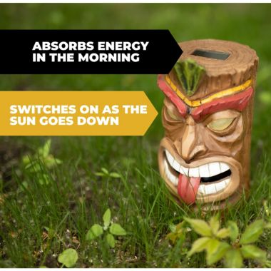 Vp Home Tiki Head Solar Powered Led Outdoor Decor Garden Light. View a larger version of this product image.