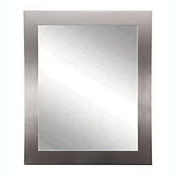 BrandtWorks Home Decor Accent Large Modern Silver Wall Mirror 32