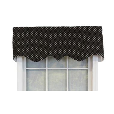 RLF Home Passat Regal Valance Black. 3" Rod Pocket 50"W x 17"L. View a larger version of this product image.