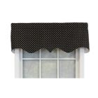 Alternate image 1 for RLF Home Passat Regal Valance Black. 3" Rod Pocket 50"W x 17"L