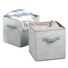 Alternate image 1 for mDesign Fabric Closet Organizer Cube Bin - Textured Print, Small