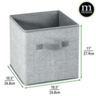 Alternate image 3 for mDesign Fabric Closet Organizer Cube Bin - Textured Print, Small
