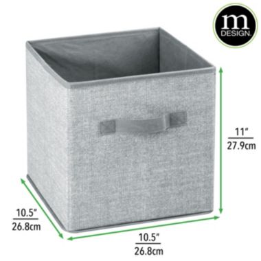mDesign Fabric Closet Organizer Cube Bin - Textured Print, Small. View a larger version of this product image.