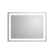 Vyaya Superior 48 in. W x 36 in. H Rectangular Frameless Anti-Fog Wall Bathroom LED Vanity Mirror in Silver