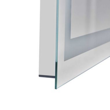 Vyaya Superior 48 in. W x 36 in. H Rectangular Frameless Anti-Fog Wall Bathroom LED Vanity Mirror in Silver. View a larger version of this product image.