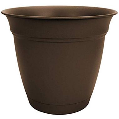The HC Companies Eclipse Round Planter, 16 - Chocolate. View a larger version of this product image.