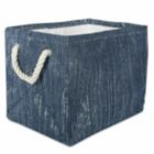 Alternate image 0 for DII Navy and Silver Woven Paper Bin with Rope Handles - 12 inches