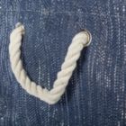 Alternate image 2 for DII Navy and Silver Woven Paper Bin with Rope Handles - 12 inches