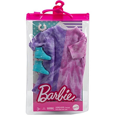 Barbie Fashion Pack of Doll Clothes, Pink/Purple Long Shirt, Shoes & Bracelet. View a larger version of this product image.