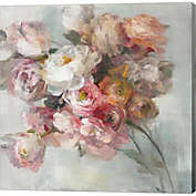 Metaverse Art Blush Bouquet by Danhui Nai 12-Inch x 12-Inch Canvas Wall Art