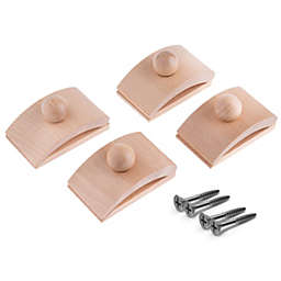 Precision Quilting Tools Classy Clamps Wooden Quilt Wall Hangers 4 Large Clips (Dark) And Screws