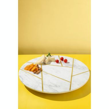 GAURI KOHLI Infinia Marble Lazy Susan 16". View a larger version of this product image.