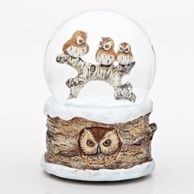 6 Inch Tall Musical Owl Glitterdome Carol of Bells Windup 100MM. View a larger version of this product image.