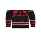 Alternate image 2 for Ralph Lauren Little Boy's Reindeer Wool Blend Sweater Black Size 6