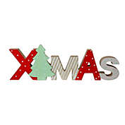 Northlight 11.5" Red, White and Green Christmas Tabletop Sign
