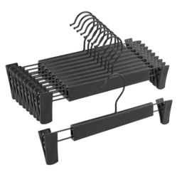 Kitcheniva 20-Pack Metal Clip Hangers Pants Trousers Skirt Dress Coat Anti-Slip Hook Rack