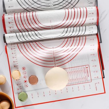 Department Store 1pc Silicone Kneading Board; Thicken Multifunctional Non-stick; Roll Up Receive Kneading Pad; 40*60cm/15.7*23.6in; 26*29cm/10.2*11.4in (Red - 15.7*23.6in). View a larger version of this product image.