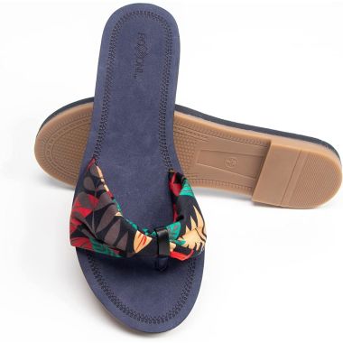 Floral Lace Strap Slippers for Women - Cute Womens Slippers with Color Flower Patterns - Boho Indoor Outdoor Womens Slippers for Summers - Stylish & Trendy Casual Slippers for Women. View a larger version of this product image.