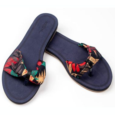 Floral Lace Strap Slippers for Women - Cute Womens Slippers with Color Flower Patterns - Boho Indoor Outdoor Womens Slippers for Summers - Stylish & Trendy Casual Slippers for Women. View a larger version of this product image.