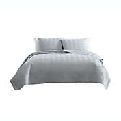 The Nesting Company Willow Quilt and Pillow Sham Set - 3-Piece - King 104 x 90", Gray