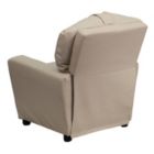 Alternate image 3 for Flash Furniture Chandler Contemporary Beige Vinyl Kids Recliner with Cup Holder