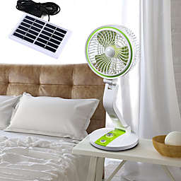 Infinity Merch Mini Air Cooler Portable Solar Powered Desk Fan in 18 Inch Green