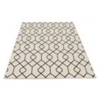 Alternate image 2 for Chaudhary Living 7.75' x 10' White and Navy Blue Geometric Rectangular Area Throw Rug
