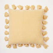 Dormify Chenille Knit Tassel Throw Pillow 20" x 20" Yellow