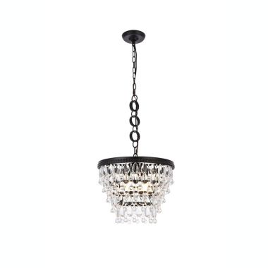 Elegant Lighting Nordic 4 lights black pendant. View a larger version of this product image.