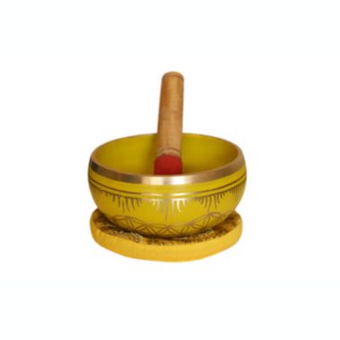 Cottage Handicraft, Solar Plexus Chakra - Yellow Singing Bowl with free Elephant Gift. View a larger version of this product image.