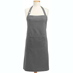 Contemporary Home Living 32' x 28' Gray Colored Adjustable Chefs Apron with Pockets