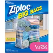 Ziploc Jumbo Big Bags for Cloth and Blanket Storage, 3 CT