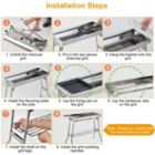 Alternate image 3 for Eggracks By Global Phoenix Foldable BBQ Grill Portable Charcoal Barbeque Grill Stainless