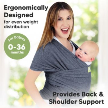 KeaBabies Baby Wraps Carrier, Baby Sling, All in 1 Stretchy Baby Sling Carrier for Infant (Mystic Gray). View a larger version of this product image.