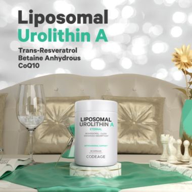 Codeage Liposomal Urolithin A, Resveratrol, Betaine, CoQ10 Capsules, Mitochondrial Support, 60 ct. View a larger version of this product image.