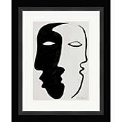 Great Art Now Face to Face by Design Fabrikken 21 -Inch x 25.75-Inch Framed Wall Art
