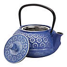Alternate image 1 for Juvale Blue Cast Iron Teapot with Stainless Steel Infuser (34oz)