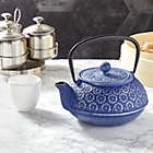 Alternate image 2 for Juvale Blue Cast Iron Teapot with Stainless Steel Infuser (34oz)