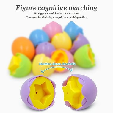 Department Store Color Shape Matching Eggs Basket Stuffers   Educational Easter Eggs Set Toy With Egg Holder   Early Learning Shapes & Sorting Recognition Puzzle Skills For Toddlers and Kids. View a larger version of this product image.