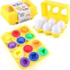 Alternate image 3 for Department Store Color Shape Matching Eggs Basket Stuffers   Educational Easter Eggs Set Toy With Egg Holder   Early Learning Shapes & Sorting Recognition Puzzle Skills For Toddlers and Kids