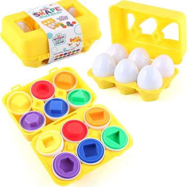 Department Store Color Shape Matching Eggs Basket Stuffers   Educational Easter Eggs Set Toy With Egg Holder   Early Learning Shapes & Sorting Recognition Puzzle Skills For Toddlers and Kids. View a larger version of this product image.