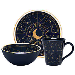 Oxford Bazar Collection Zodiac 3 Pieces Ceramic Snack Set