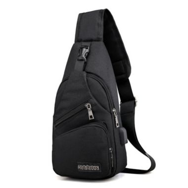 Kitcheniva Men's Sling Bag Sports Travel Backpack Black. View a larger version of this product image.