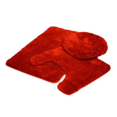 3PC BATHROOM SET RUG CONTOUR MAT TOILET LID COVER SOLID COLOR BATHMAT MARY. View a larger version of this product image.