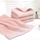 Alternate image 1 for PiccoCasa Hand Towel Set 14" x 30", Soft 100% Combed Cotton 600 GSM Luxury Towels Highly Absorbent for Bathroom Wash Shower Towel Misty Rose 4 Pieces