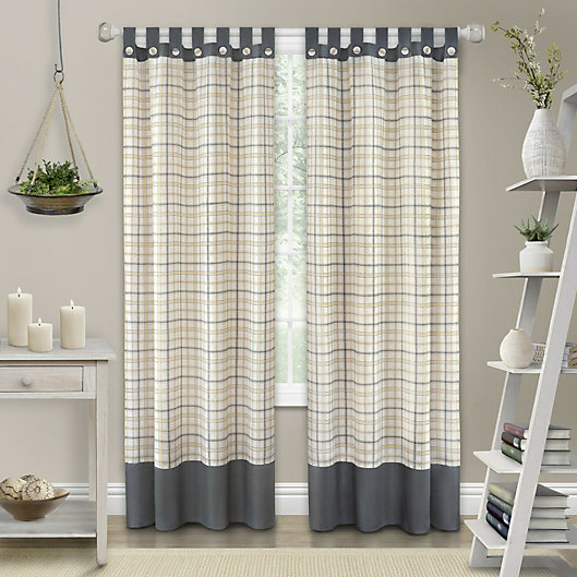 Tattersall Window Curtains, Farmhouse Navy And White Shower Curtain