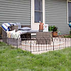 Alternate image 1 for Sunnydaze Outdoor Lawn and Garden Metal Narbonne Style Decorative Border Fence Panel Set - 9&#39; - Black - 5pk