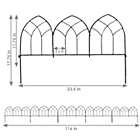 Alternate image 2 for Sunnydaze Outdoor Lawn and Garden Metal Narbonne Style Decorative Border Fence Panel Set - 9&#39; - Black - 5pk