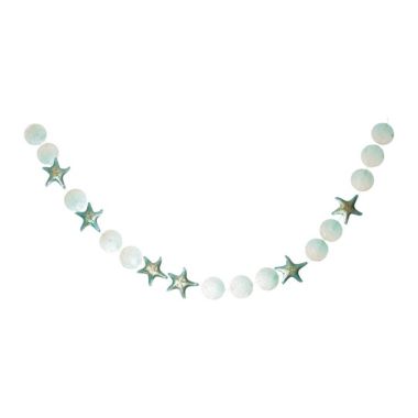 Gallerie II 60" Aqua Starfish Disk Garland. View a larger version of this product image.